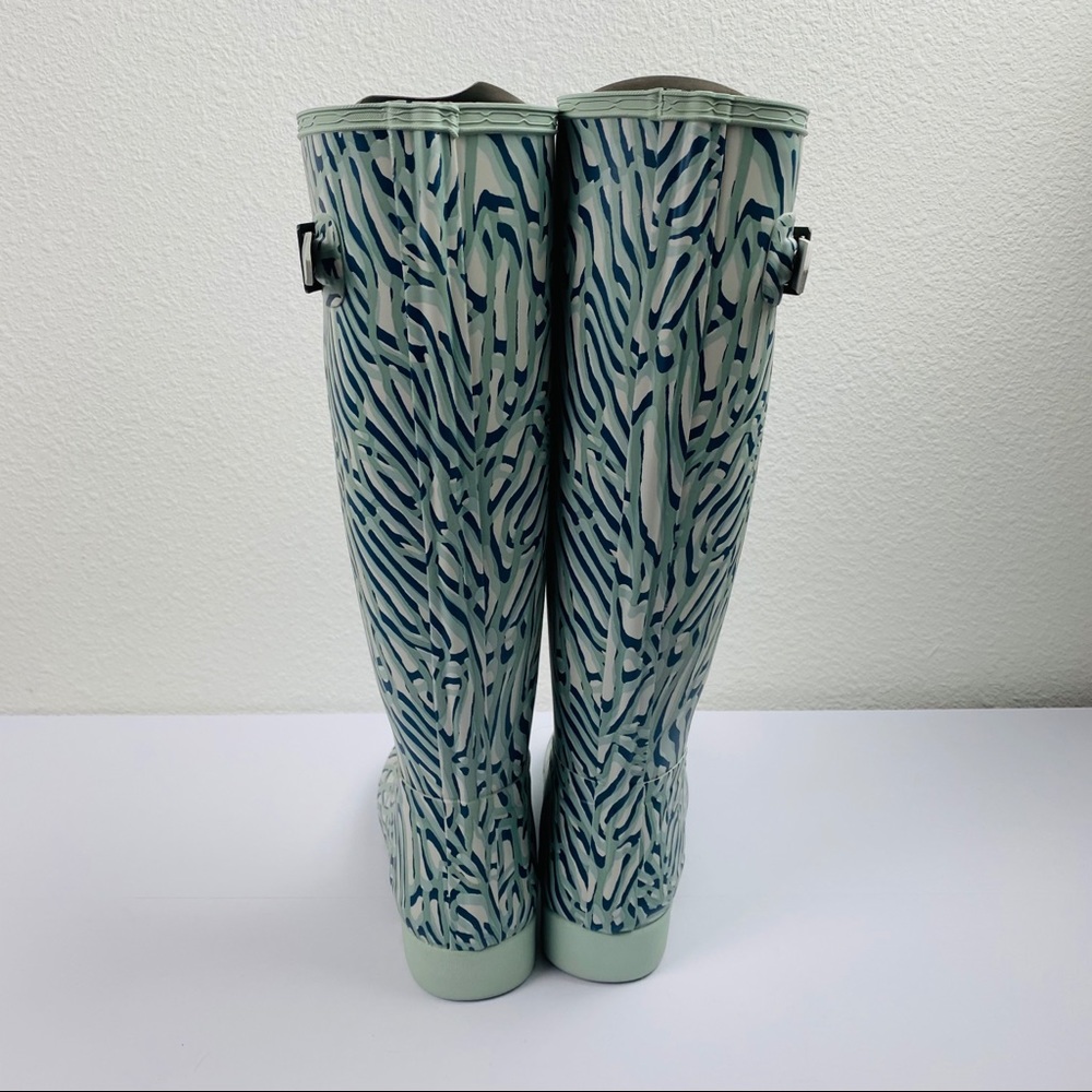 Hunter Refined Tall Boots Coral Print - Picture 4 of 9